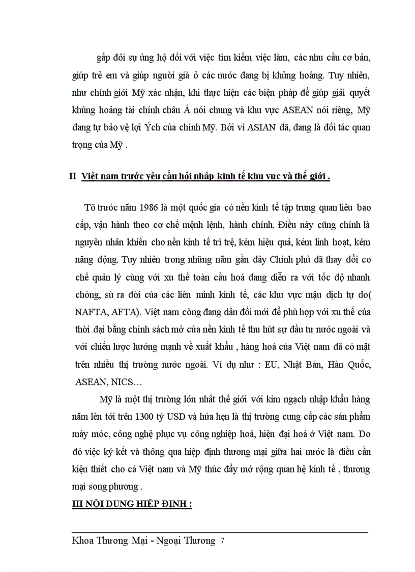 image for page Hiệp định thương mại Việt – Mỹ và các giải pháp thúc đẩy xuất khẩu hàng Việt nam sang thị trường Mỹ