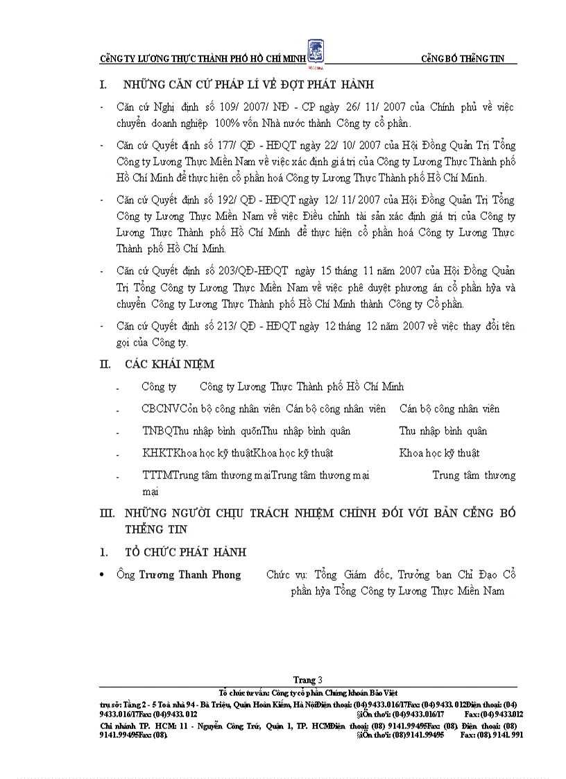 image for page Bản cáo bạch Công ty Lương Thực thành phố Hồ Chí Minh