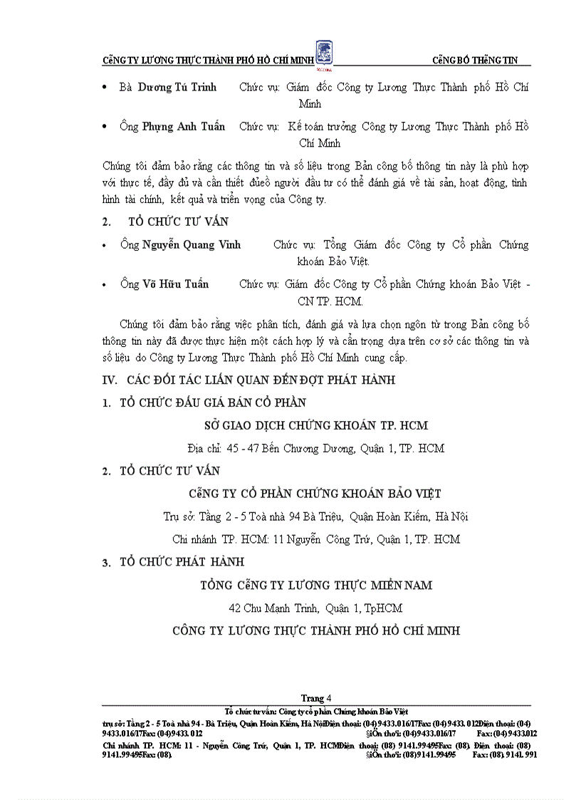 image for page Bản cáo bạch Công ty Lương Thực thành phố Hồ Chí Minh