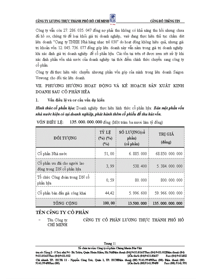 image for page Bản cáo bạch Công ty Lương Thực thành phố Hồ Chí Minh