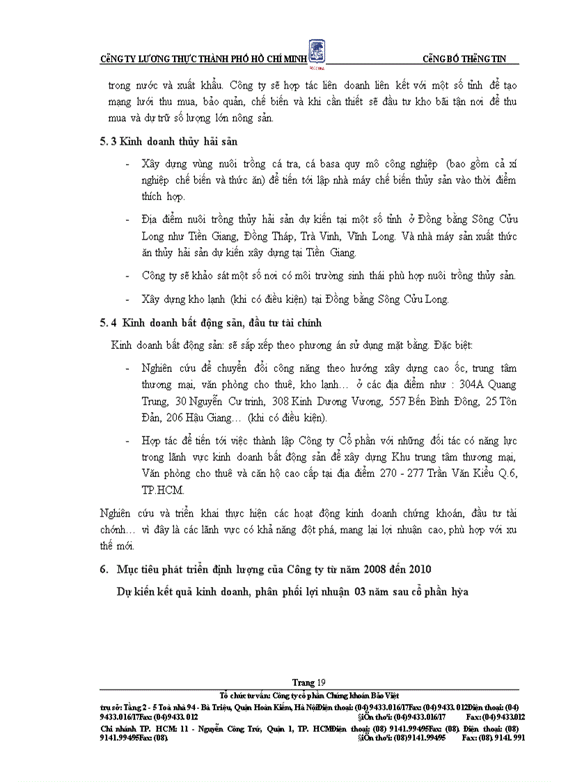 image for page Bản cáo bạch Công ty Lương Thực thành phố Hồ Chí Minh