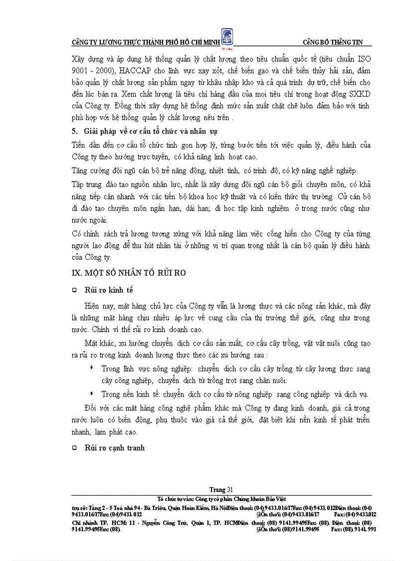 image for page Bản cáo bạch Công ty Lương Thực thành phố Hồ Chí Minh