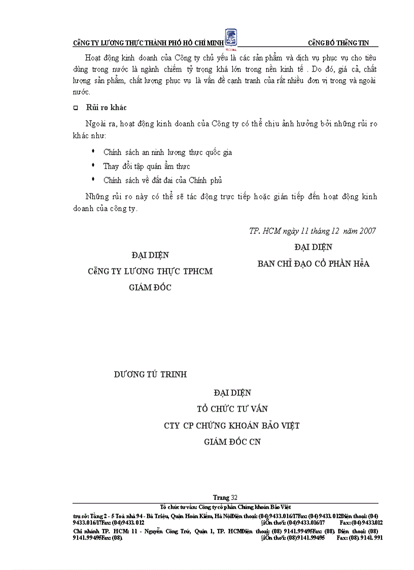 image for page Bản cáo bạch Công ty Lương Thực thành phố Hồ Chí Minh