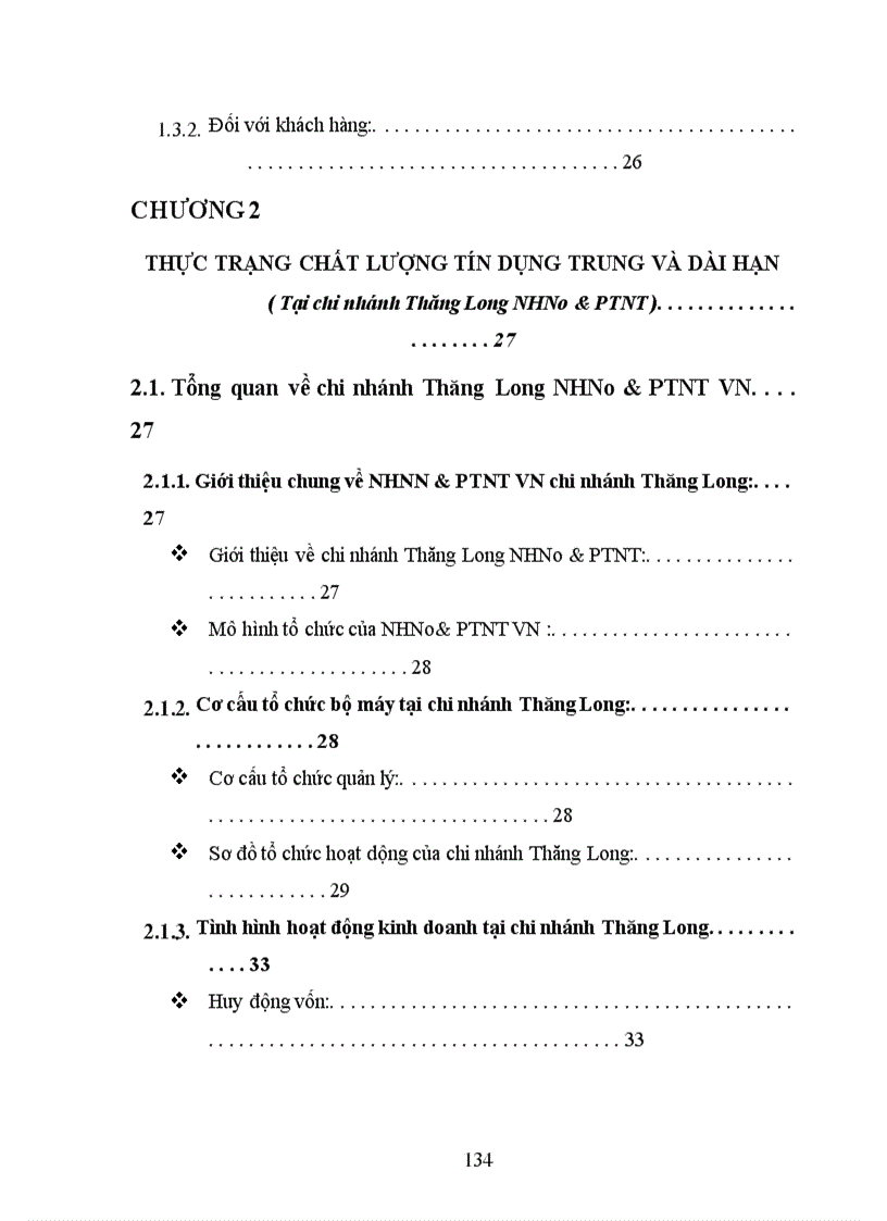 image for page Nâng cao chất lượng tín dụng trung và dài hạn tại Ngân hàng Nông nghiệp và Phát triển Nông thôn Việt Nam chi nhánh Thăng Long