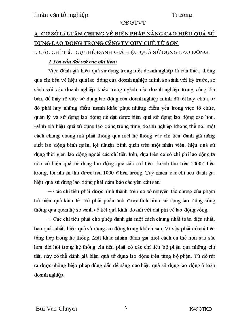image for page Nâng cao hiệu quả sử dụng lao động tại Công ty Quy Chế Từ Sơn