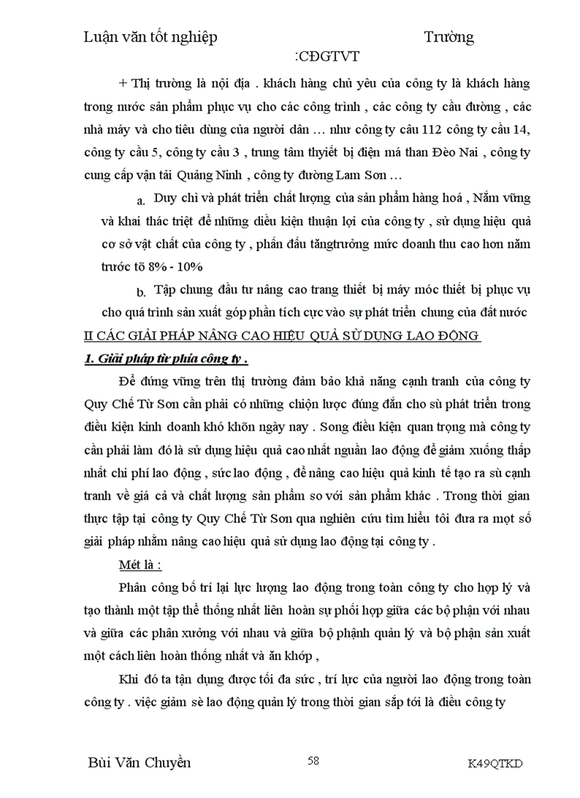 image for page Nâng cao hiệu quả sử dụng lao động tại Công ty Quy Chế Từ Sơn