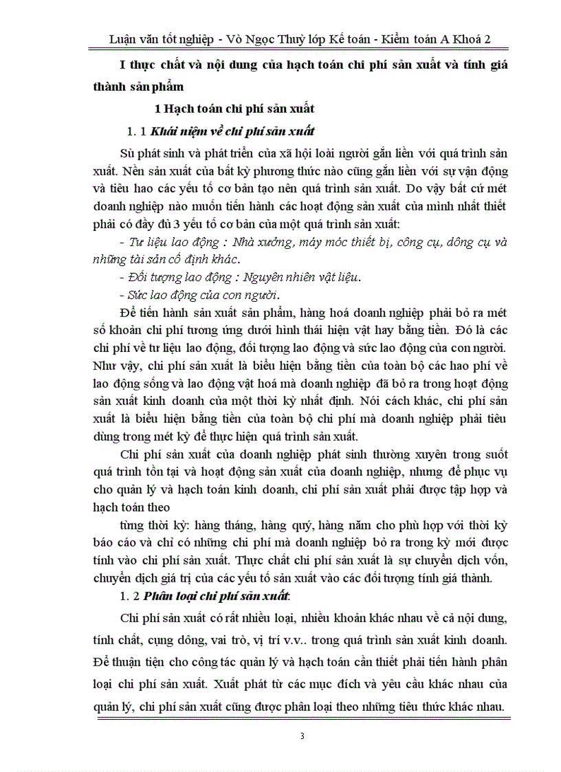 image for page Tổ chức hạch toán chi phí sản xuất và tính giá thành sản phẩm tại xí nghiệp than Bình Minh