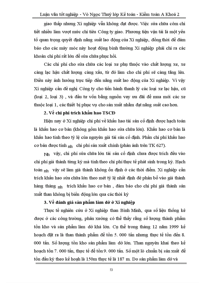 image for page Tổ chức hạch toán chi phí sản xuất và tính giá thành sản phẩm tại xí nghiệp than Bình Minh