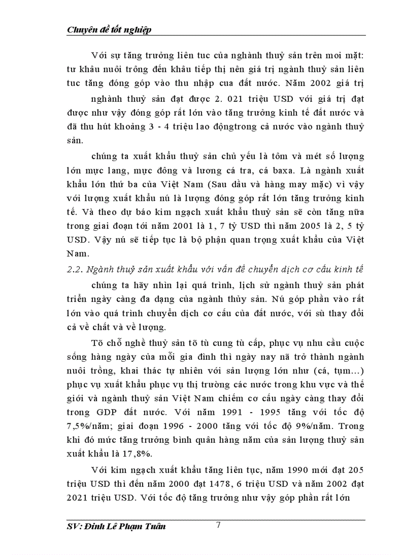 image for page Việc thúc đẩy xuất khẩu thuỷ sản trong quá trình phát triển kinh tế việt nam