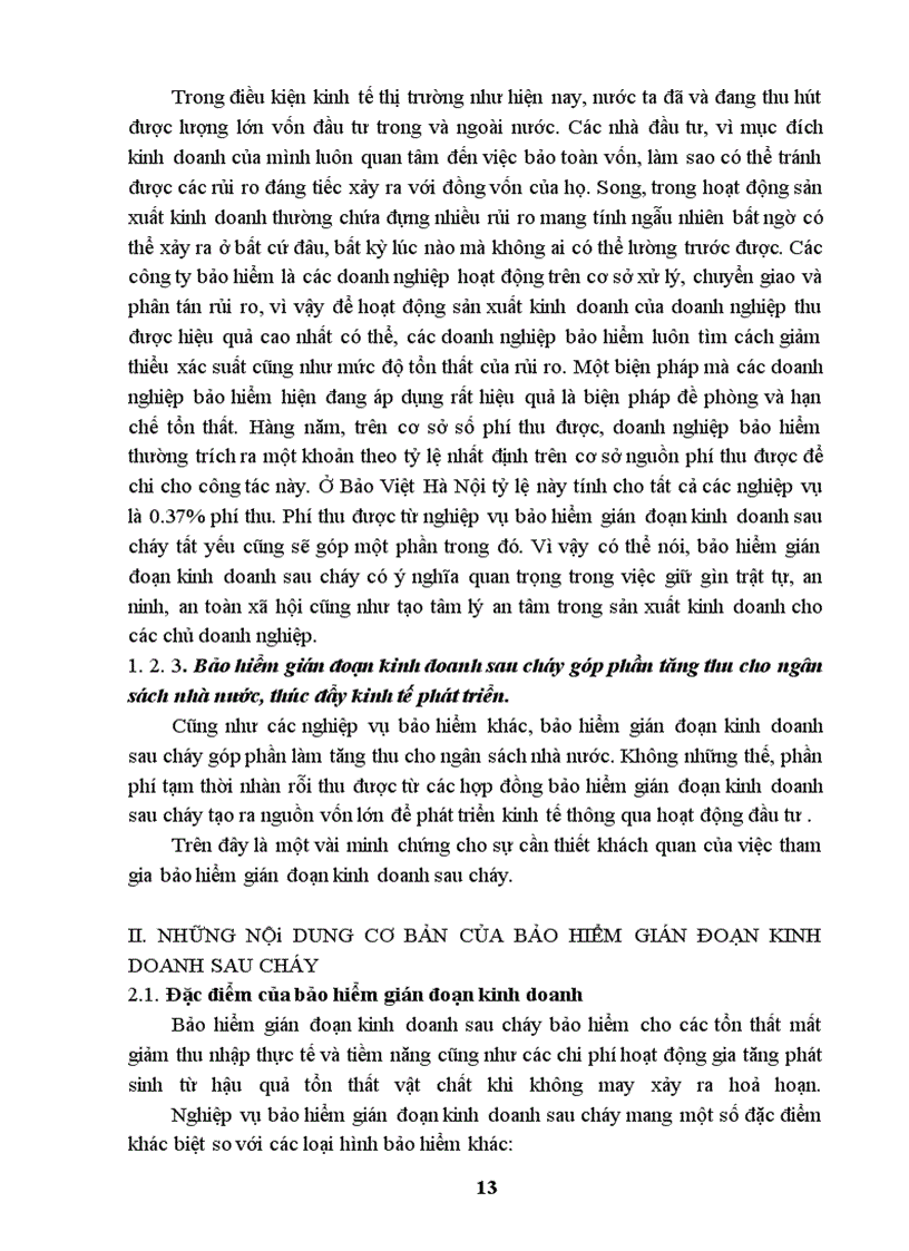 image for page Nâng cao chất lượng và hiệu quả hoạt động kinh doanh bảo hiểm gián đoạn kinh doanh sau cháy tại Bảo Việt Hà Nội.