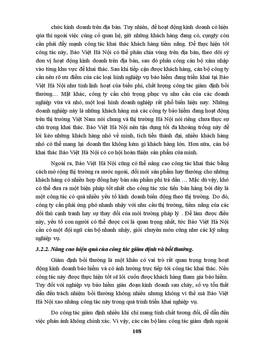 image for page Nâng cao chất lượng và hiệu quả hoạt động kinh doanh bảo hiểm gián đoạn kinh doanh sau cháy tại Bảo Việt Hà Nội.