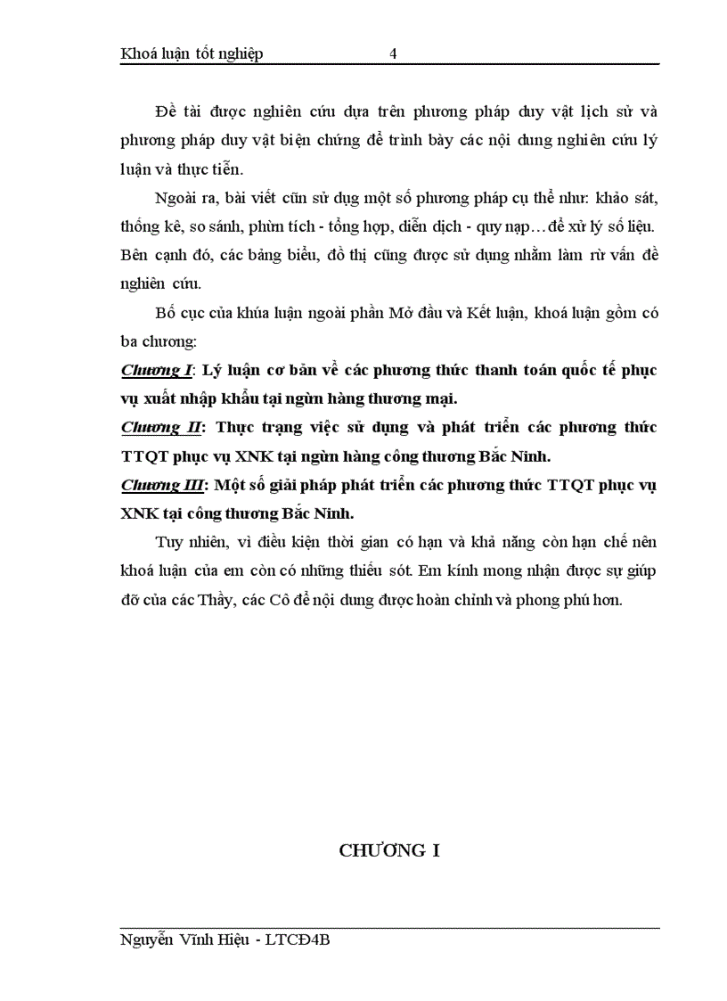 image for page Phát triển các phương thức TTQT phục vụ XNK tại ngân hàng công thương Bắc Ninh