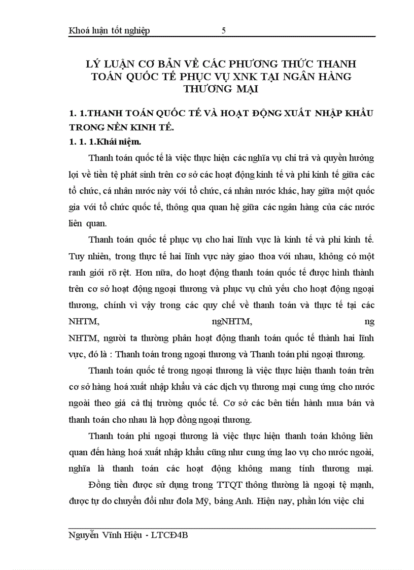 image for page Phát triển các phương thức TTQT phục vụ XNK tại ngân hàng công thương Bắc Ninh