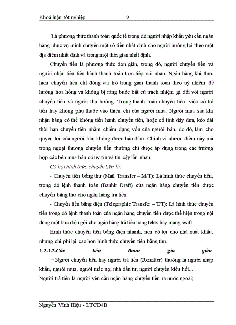 image for page Phát triển các phương thức TTQT phục vụ XNK tại ngân hàng công thương Bắc Ninh