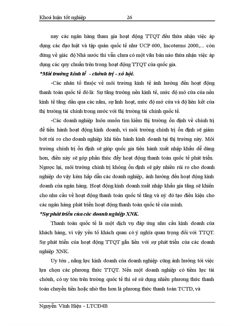 image for page Phát triển các phương thức TTQT phục vụ XNK tại ngân hàng công thương Bắc Ninh