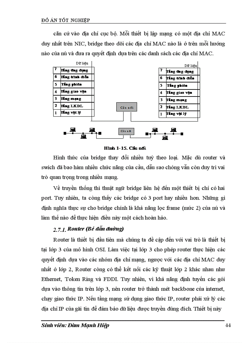 image for page Vai trò là thiết bị tại lớp 3 của mô hình OSI