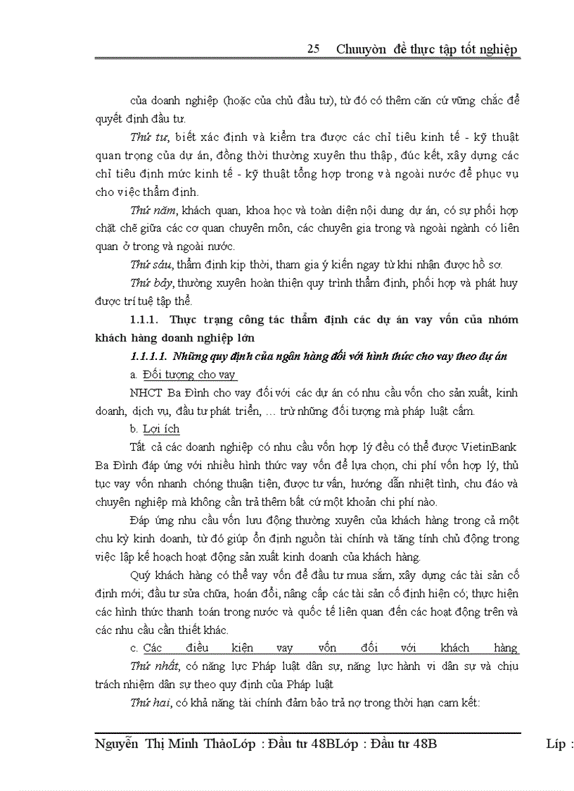 image for page Hoàn thiện công tác thẩm định các dự án vay vốn của nhóm khách hàng doanh nghiệp lớn tại Ngân hàng thương mại cổ phần công thương Việt Nam chi nhánh Ba Đình