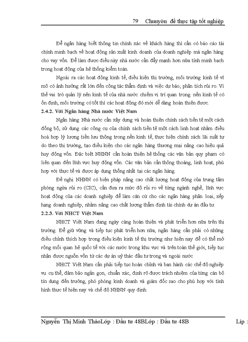 image for page Hoàn thiện công tác thẩm định các dự án vay vốn của nhóm khách hàng doanh nghiệp lớn tại Ngân hàng thương mại cổ phần công thương Việt Nam chi nhánh Ba Đình