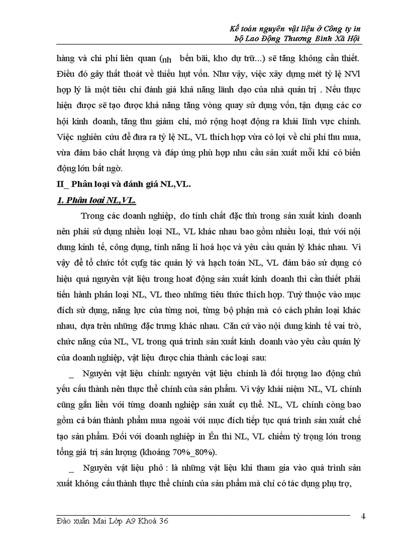 image for page Kế toán nguyên vật liệu và công cụ dụng cụ ở Công ty in Bộ Lao Động Thương Binh và X• Hội