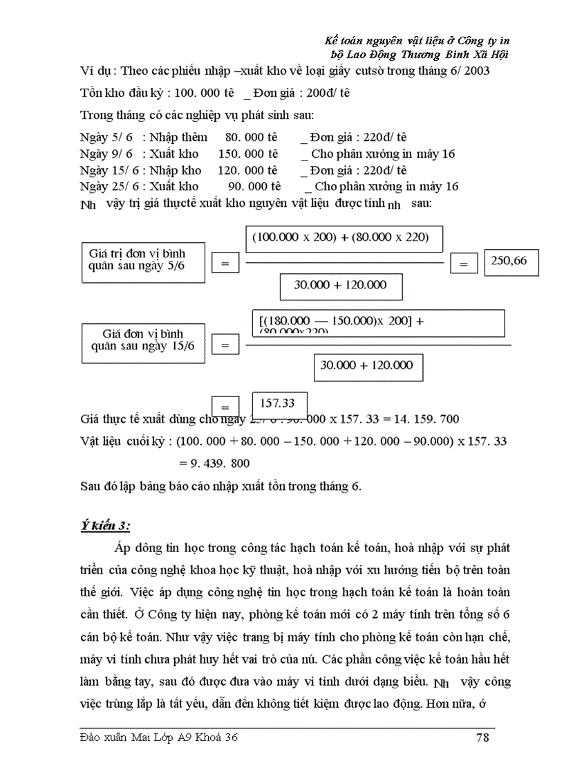 image for page Kế toán nguyên vật liệu và công cụ dụng cụ ở Công ty in Bộ Lao Động Thương Binh và X• Hội