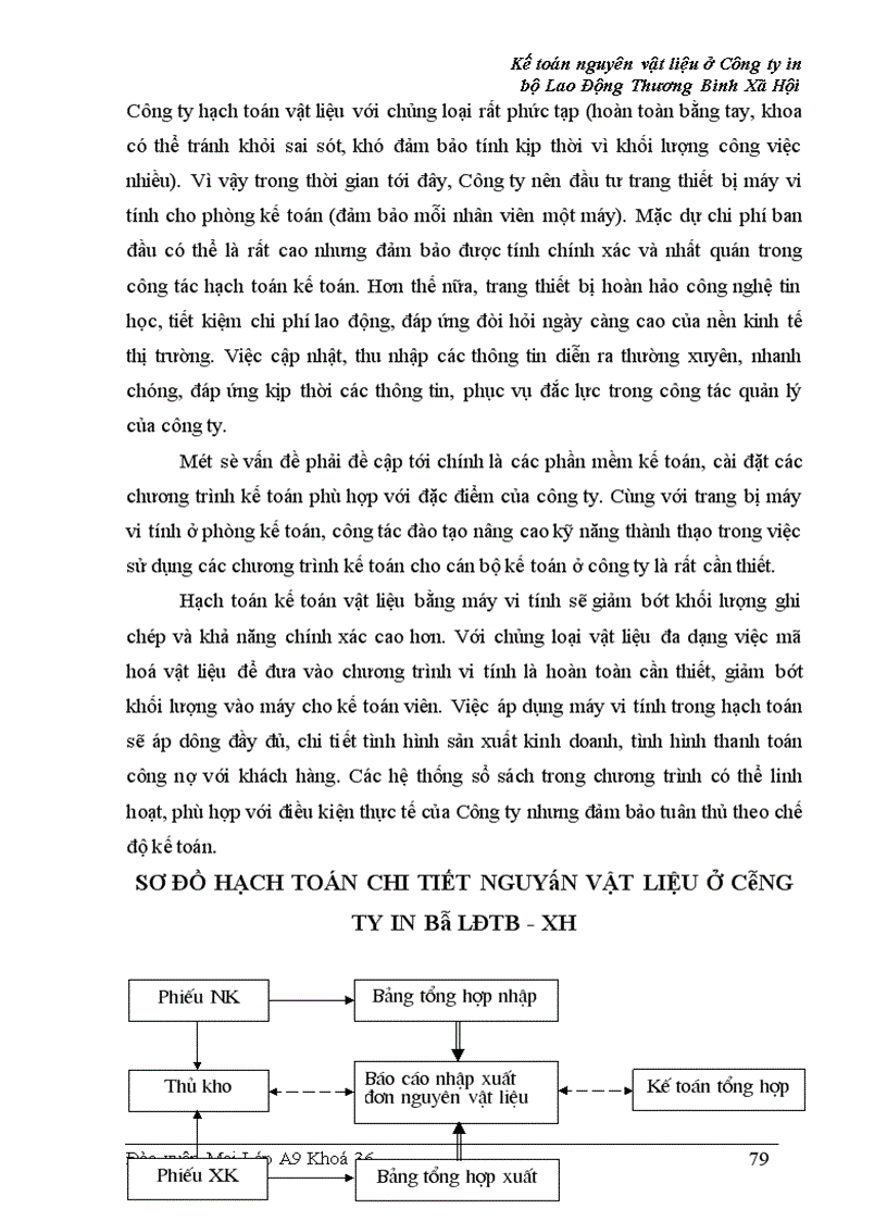 image for page Kế toán nguyên vật liệu và công cụ dụng cụ ở Công ty in Bộ Lao Động Thương Binh và X• Hội