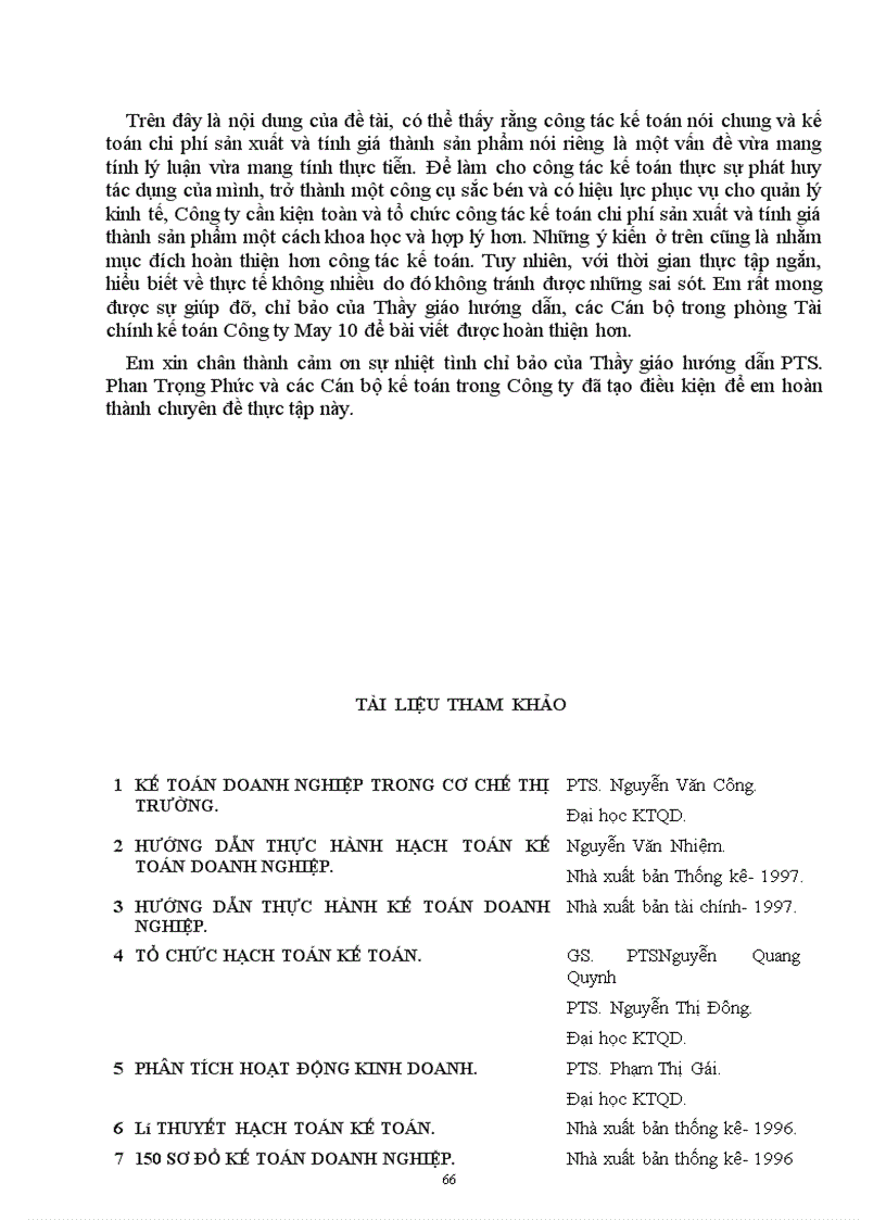 image for page Kế toán chi phí sản xuất và tính giá thành sản phẩm tại Công ty May 10