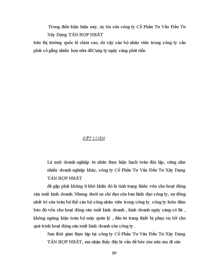 image for page Giải pháp và nâng cao hiệu quả sử dụng vốn tại Công ty Cổ Phần Tư Vấn Đầu Tư Xây Dựng TÂN HỢP NHẤT