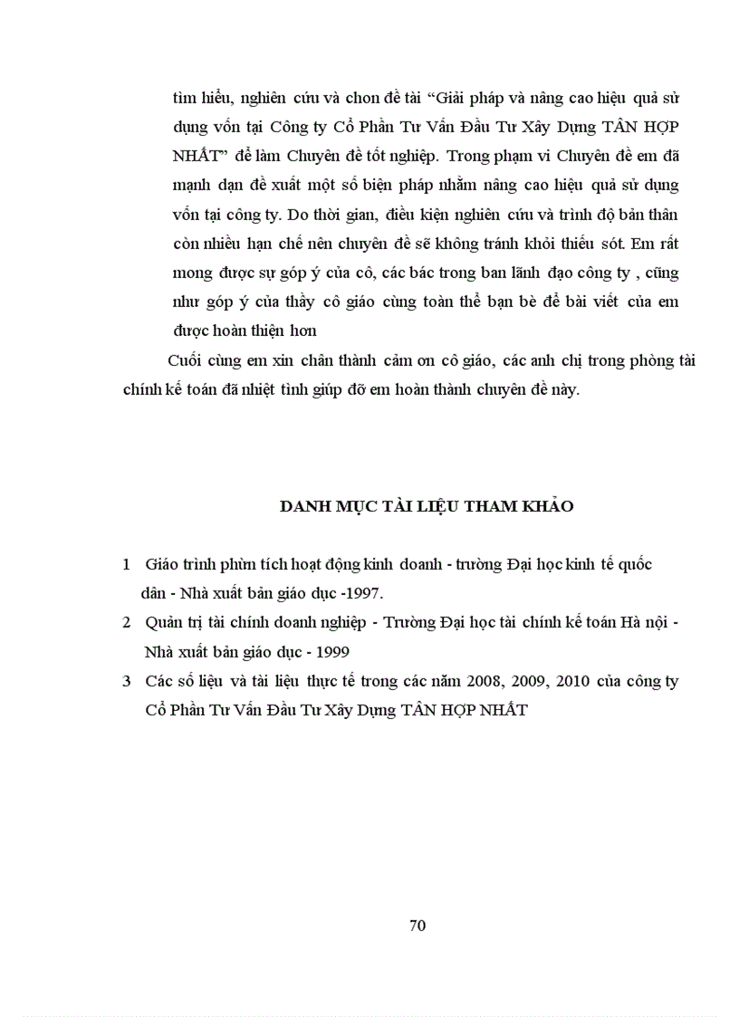 image for page Giải pháp và nâng cao hiệu quả sử dụng vốn tại Công ty Cổ Phần Tư Vấn Đầu Tư Xây Dựng TÂN HỢP NHẤT