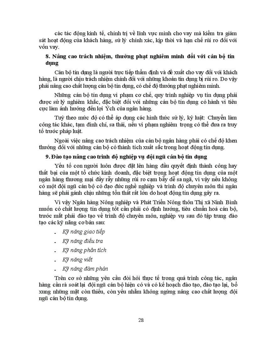 image for page Một số giải pháp nhằm nâng cao chất lượng Tín Dụng tại Ngân hàng Nông nghiệp và Phát Triển Nông thôn thị xã Ninh Bình
