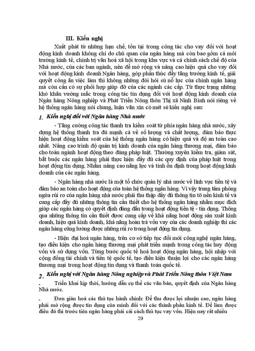 image for page Một số giải pháp nhằm nâng cao chất lượng Tín Dụng tại Ngân hàng Nông nghiệp và Phát Triển Nông thôn thị xã Ninh Bình
