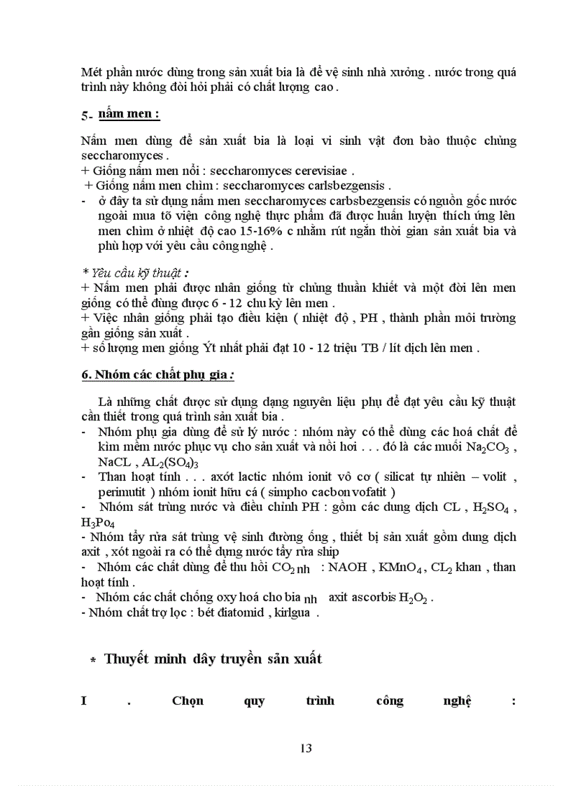 image for page Thiết kế một nhà máy sản xuất Bia với năng suất 45riệu lít/năm
