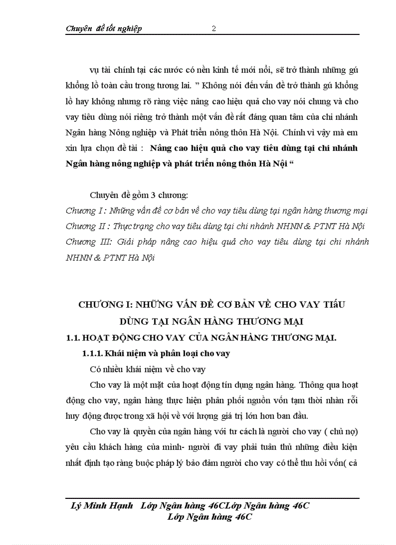 image for page Nâng cao hiệu quả cho vay tiêu dùng tại chi nhánh Ngân hàng nông nghiệp và phát triển nông thôn Hà Nội