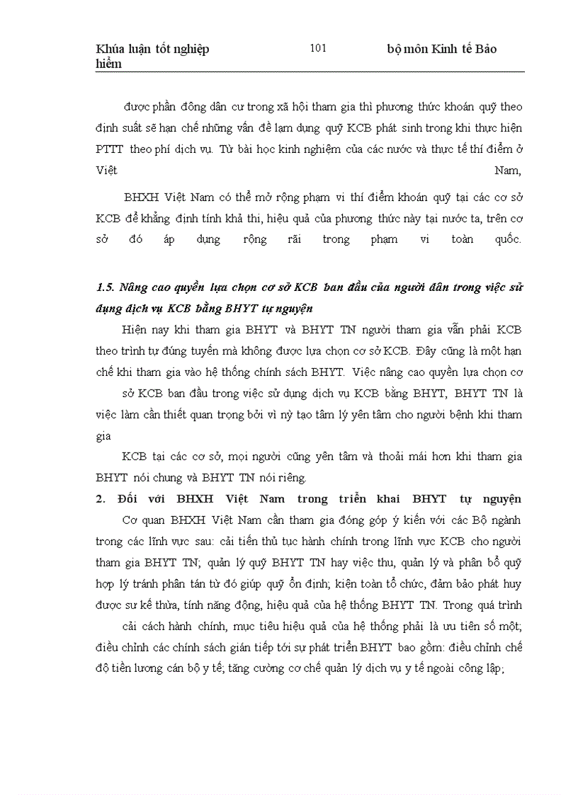 image for page Một số vấn đề về triển khai bảo hiểm y tế tự nguyện tại Bảo hiểm xã hội Việt Nam