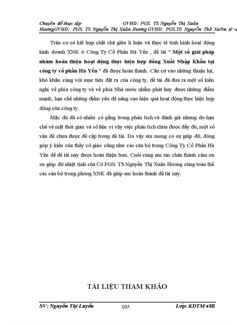 image for page Một số giải pháp nhằm hoàn thiện hoạt động thực hiện hợp đồng Xuất Nhập Khẩu tại công ty cổ phần Hà Yến