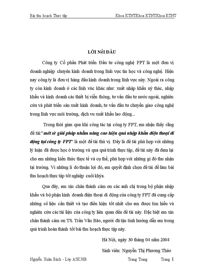 image for page Một số giải pháp nhằm nâng cao hiệu quả nhập khẩu điện thoại di động tại công ty FPT