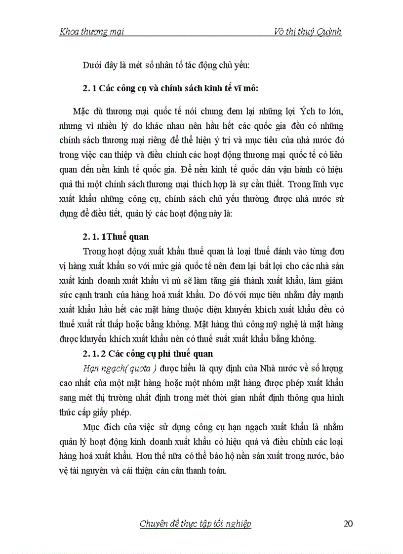 image for page Giải pháp để thúc đẩy xuất khẩu mây tre đan ở công ty xuất nhập khẩu Hà Tây