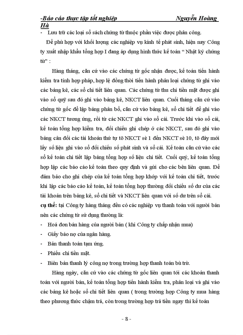 image for page Báo cáo quản lý kế toán tiền lương và các khoản trích nộp theo lương tại công ty xuất nhập khẩu tổng hợp I