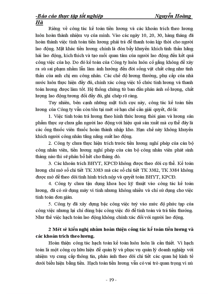 image for page Báo cáo quản lý kế toán tiền lương và các khoản trích nộp theo lương tại công ty xuất nhập khẩu tổng hợp I