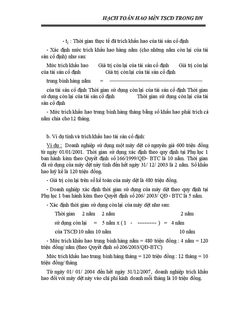 image for page Hạch toán hao mòn TS