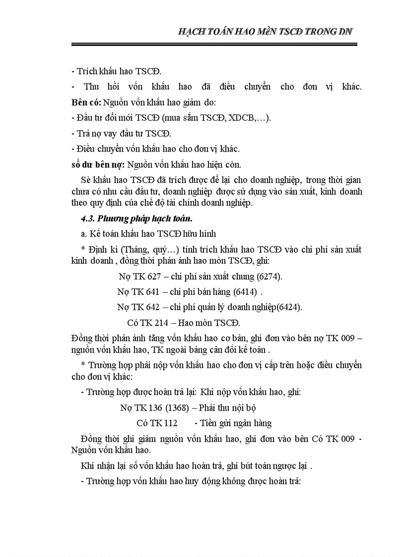 image for page Hạch toán hao mòn TS