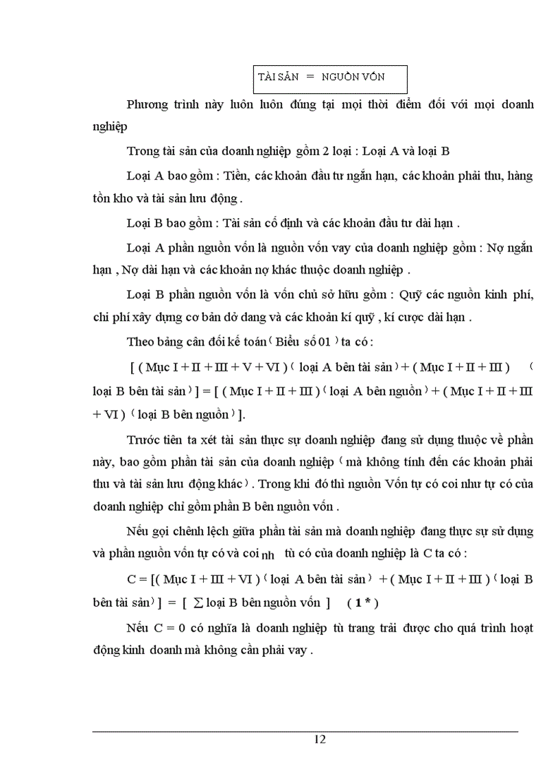 image for page Bảng cân đối kế toán với việc phân tích tình hình tài chính của Công ty đường rượu bia Việt trì