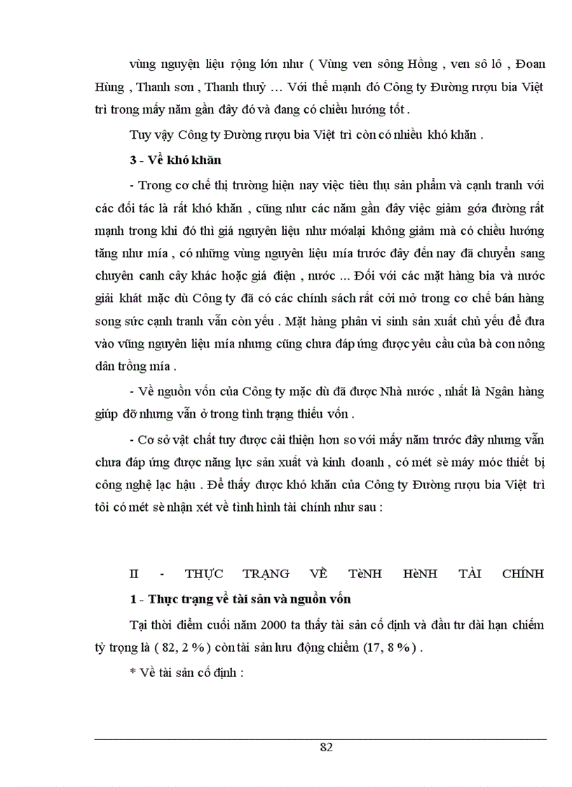 image for page Bảng cân đối kế toán với việc phân tích tình hình tài chính của Công ty đường rượu bia Việt trì