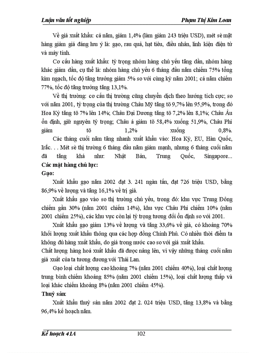 image for page Kế hoạch xuất khẩu các mặt hàng chủ lực của Việt Nam thời kỳ 2001-2005