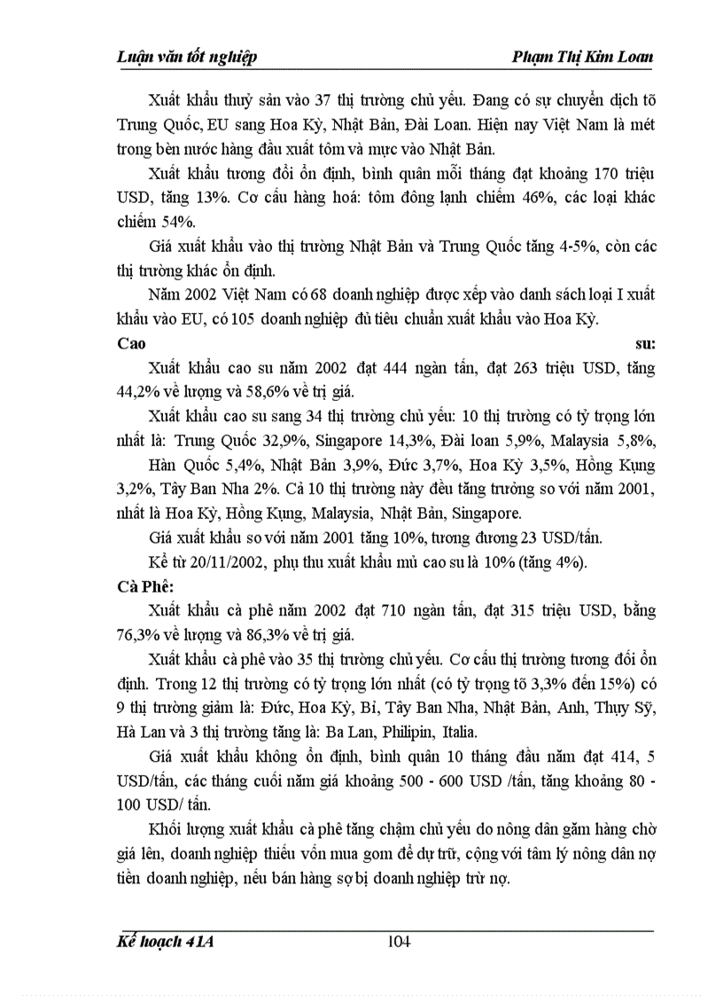 image for page Kế hoạch xuất khẩu các mặt hàng chủ lực của Việt Nam thời kỳ 2001-2005