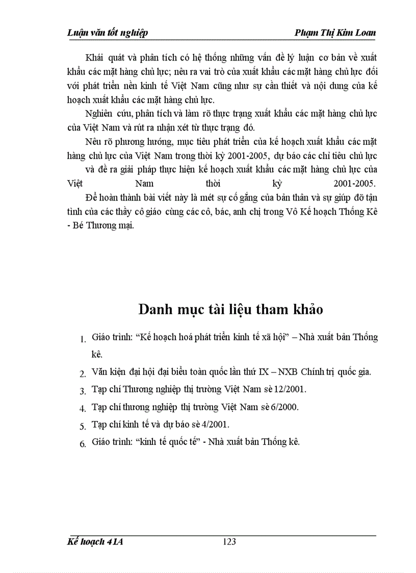 image for page Kế hoạch xuất khẩu các mặt hàng chủ lực của Việt Nam thời kỳ 2001-2005