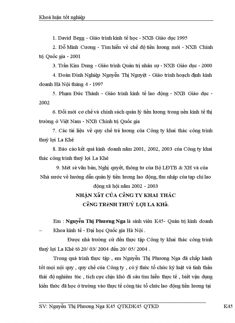 image for page Quản lý tiền lương và tiền công tại Công ty KTCT thuỷ lợi La Khê