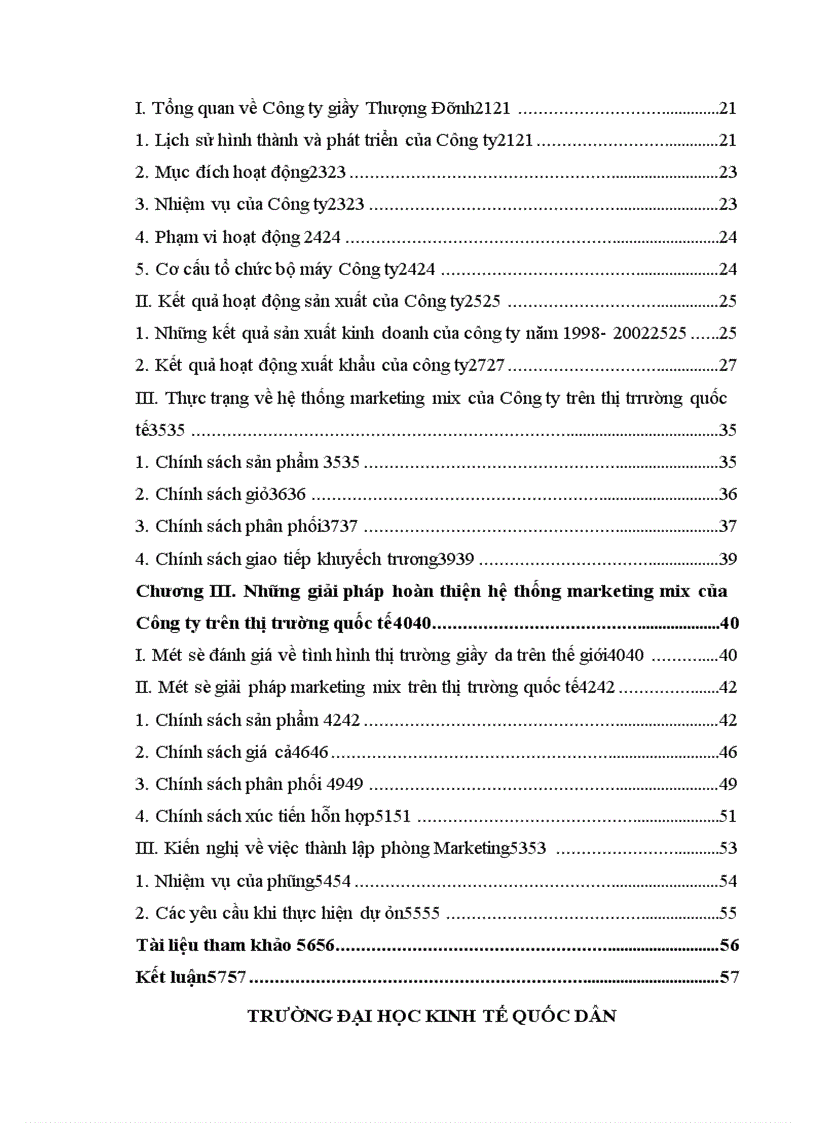 image for page Một số giải pháp hoàn thiện hệ thống Marketing Mix của Công ty giầy Thượng Đình trên thị trường quốc tế Giáo viên hướng dẫn