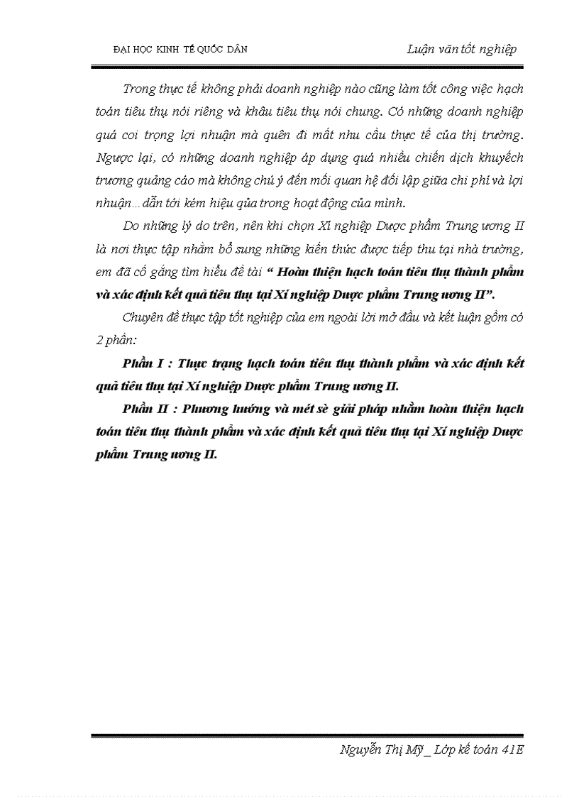 image for page Hoàn thiện hạch toán tiêu thụ thành phẩm và xác định kết quả tiêu thụ tại Xí nghiệp Dược phẩm Trung ương II