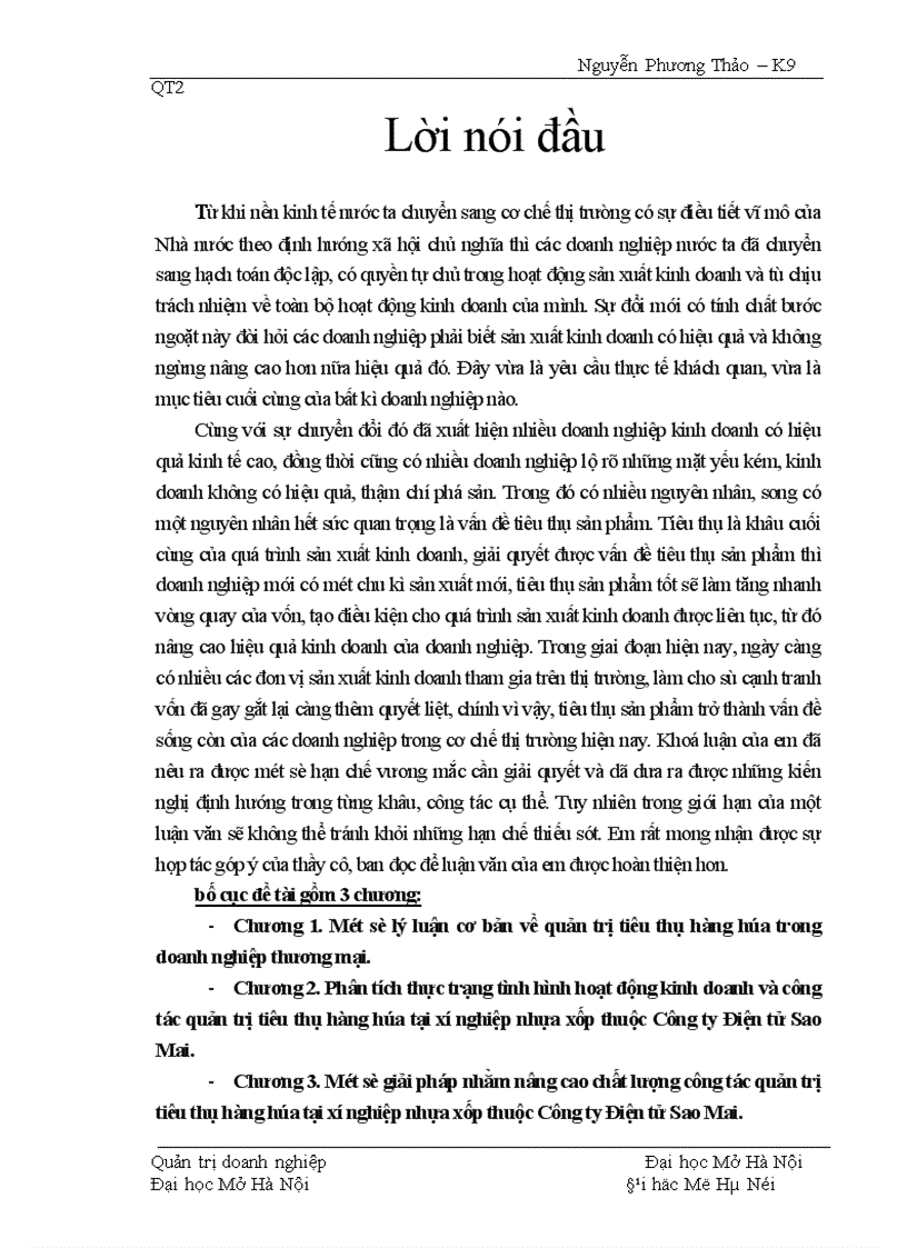 image for page Một số giải pháp nhằm nâng cao chất lượng quản trị tiêu thụ sản phẩm của Xí Nghiệp Nhựa Xốp thuộc Công ty Điện tử Sao Mai - Bộ Quốc Phòng