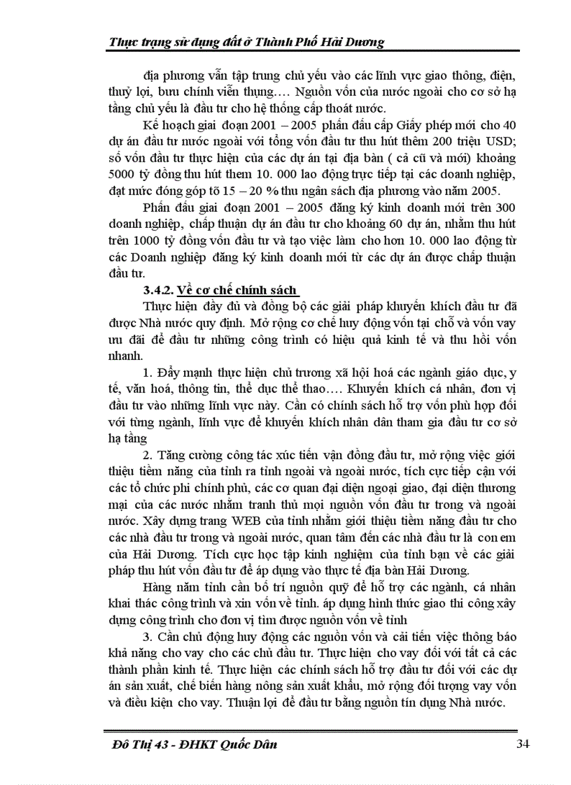 image for page Thực trạng sử dụng đất ở Thành Phố Hải Dương